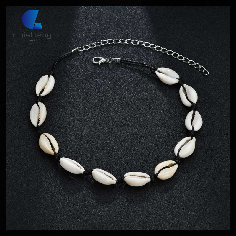 2 ชิ้นลูกปัดสร้อยคอชายหาด Choker สร้อยคอผู้หญิงผู้หญิง 35.00X1.90X1.00 ซม. caisheng