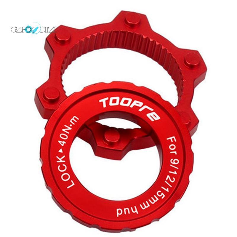 อะแดปเตอร์แปลงล้อจักรยานสำหรับล็อคล้อแบบ disc brake สีแดง