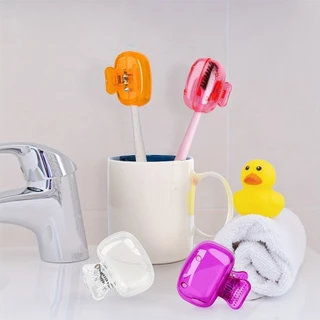 หัวแปรงสีฟัน ที่ครอบแปรง แบบพกพา กล่องเก็บหัวแปรง เดินทาง ฝาเปิดปิดได้ กันฝุ่น กันน้ำ GL1