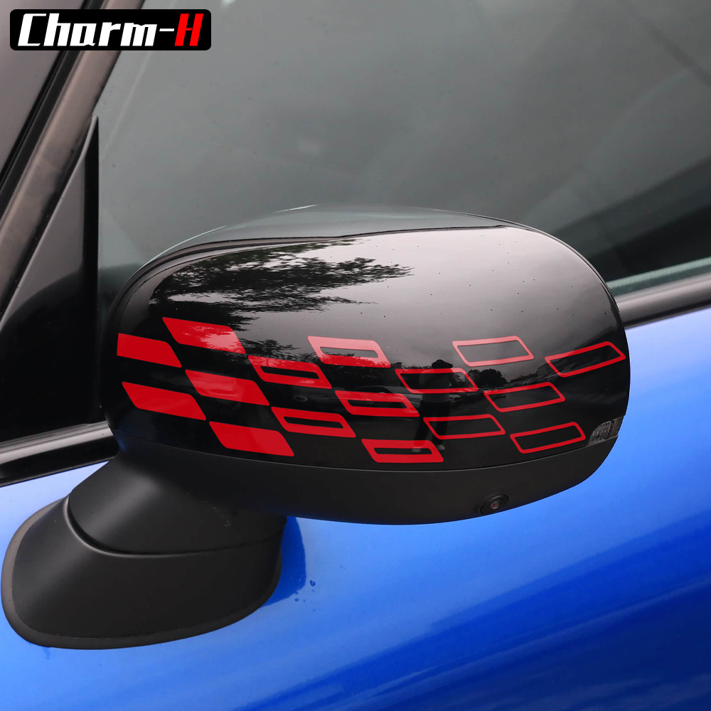 2 ชิ้น/เซ็ตกระจกมองหลังครอบคลุมสติกเกอร์สําหรับ Mini Cooper S Clubman R55 R56 R57 R58 R59 R61 Paceman R60 Countryman