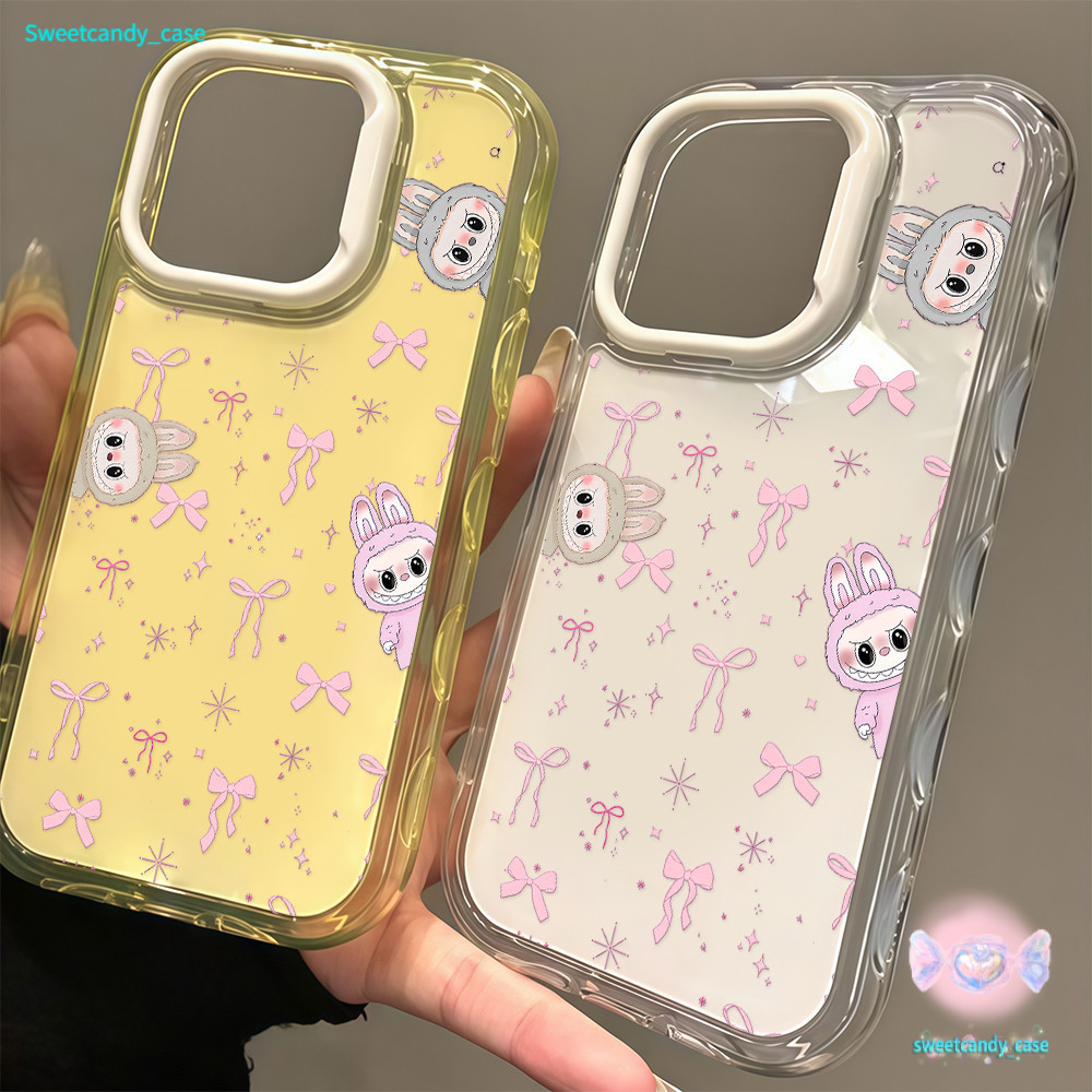 ส่งของเร็ว เคสสำหรับไอโฟน17 ลายโบว์ ตุ๊กตาลาบู เคสใสอะคริลิคแบบแข็งเยลลี่ For IPhone17 16E 14 15 PLUS 11 12 13Pro ProMAX