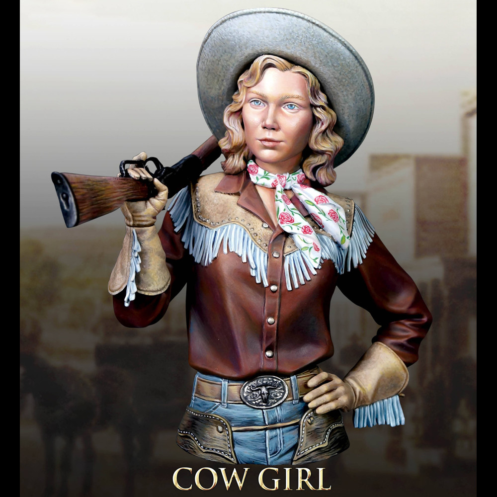 ฟิกเกอร์โมเดลเรซิ่น หน้าอก, 1/10 COW GIRL, GK, ธีมประวัติศาสตร์, ชุดประกอบและไม่ได้ทาสี