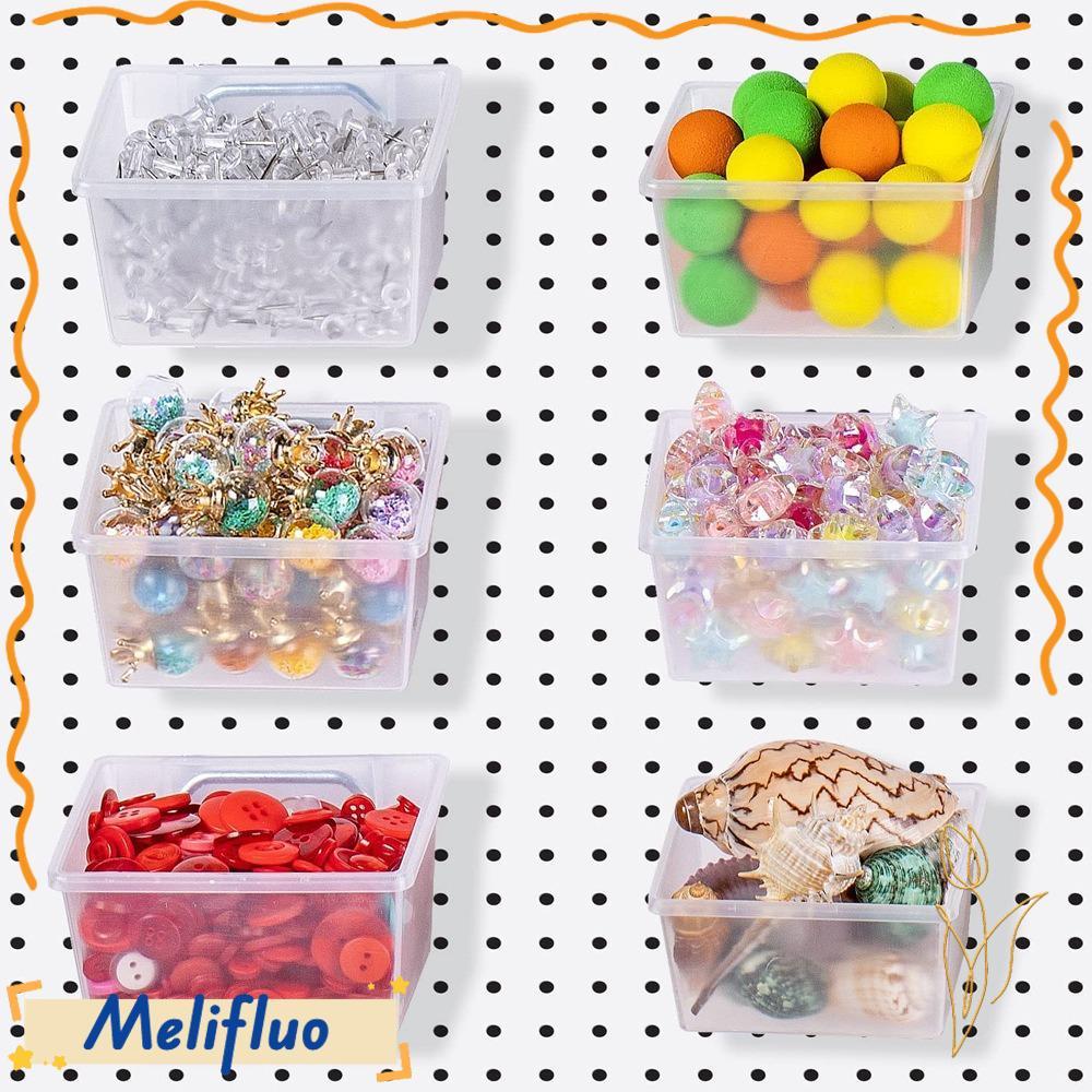 MELIFLUO ตะขอ Pegboard, PP Pegboard Bins, อุปกรณ์จัดระเบียบ