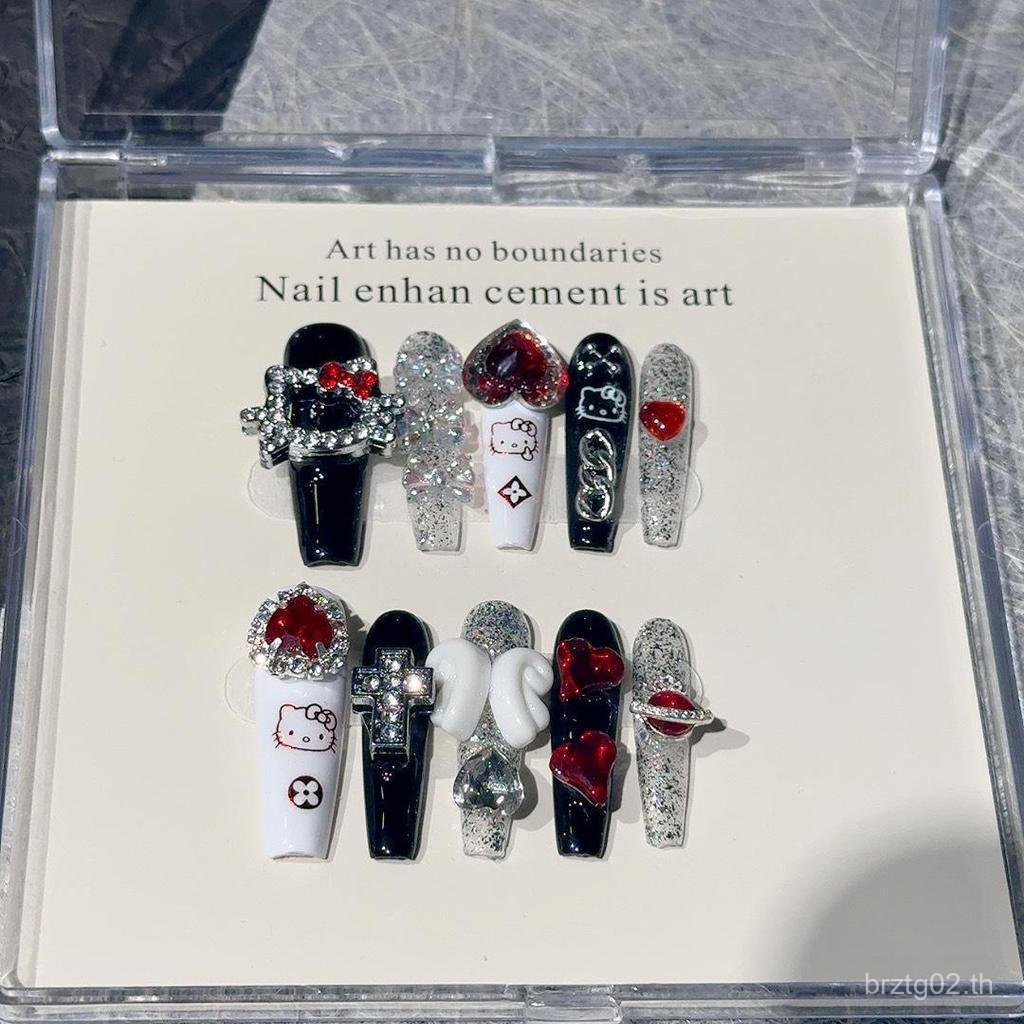 {hellokitty} Handmade Wearing Nail Patch Asian Culture Two-Dimensional y2k Hot Girl Nails