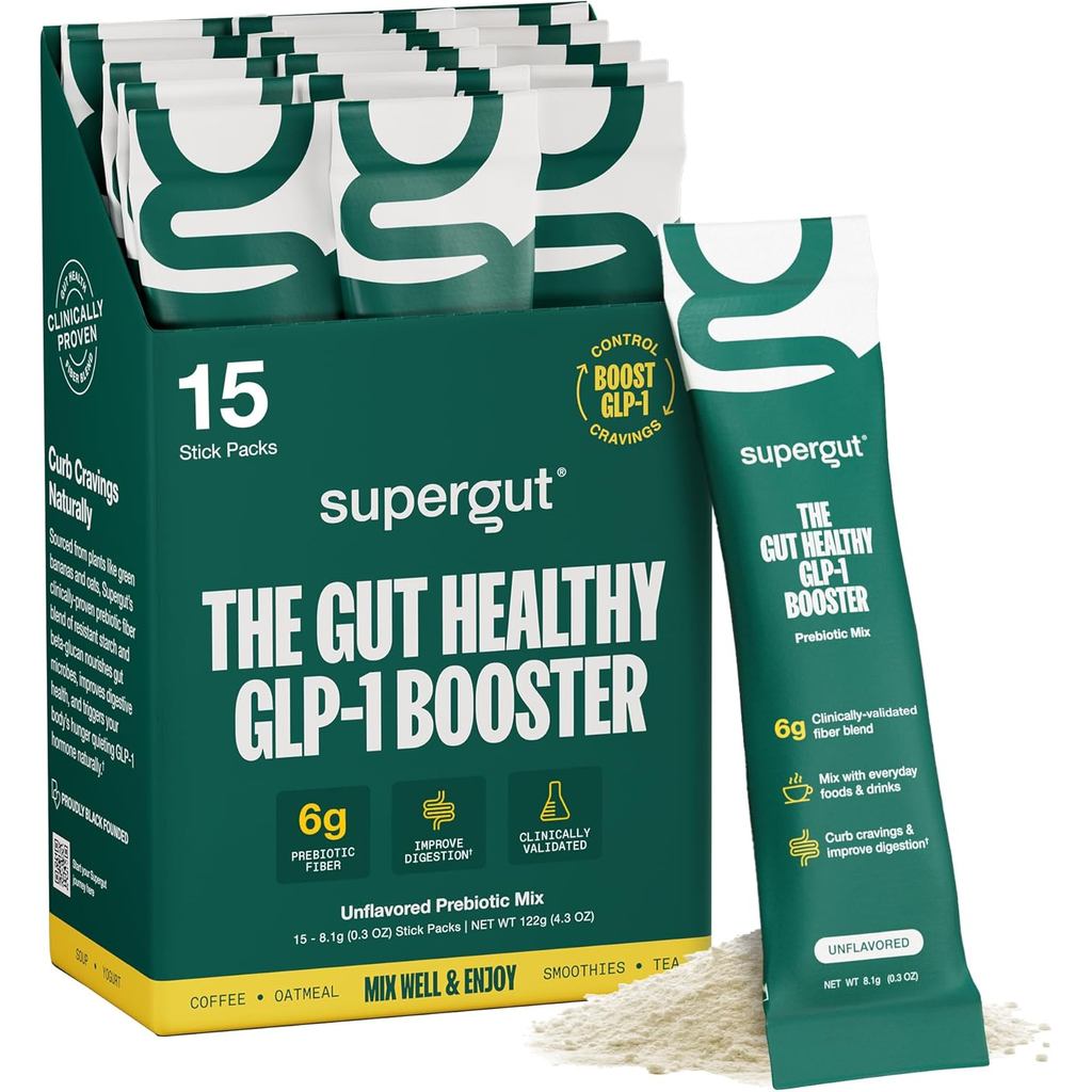 Supergut Gut Healthy GLP-1 Booster - ผงอาหารเสริม GLP-1 ไฟเบอร์สูงสําหรับผู้หญิงและผู้ชาย - เครื่องด