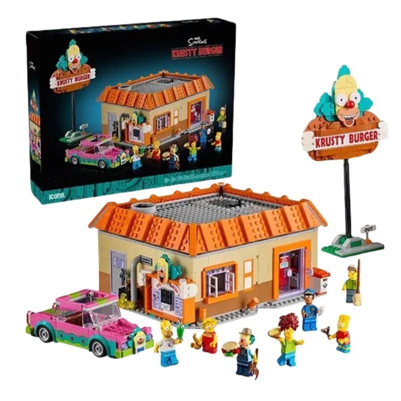 เข้ากันได้กับ Lego 10352 The Simpsons: Costa Burger Shop Building Block ของเล่น
