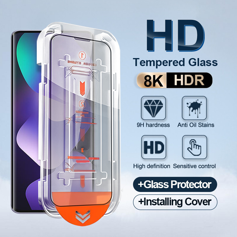 Redmiหมายเหตุ15 5GกระจกนิรภัยสําหรับRedmiหมายเหตุ10 11 12 13 14 15 Pro Plus 5G 4Gอัพเกรดใหม่ติดตั้งง่ายอัตโนมัติกําจัดฝุ่นป้องกันหน้าจอ ﻿