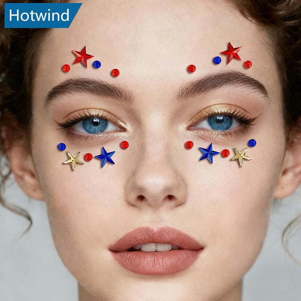 HW 3D Pearl Shell Face Rhinestone สติกเกอร์ Dreamy Seaside Glitter Shell Face สติกเกอร์ Iridescent S
