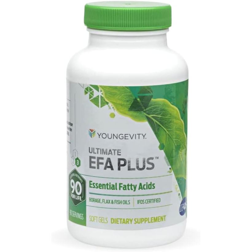 Youngevity Ultimate EFA Plus – แคปซูลนิวทรัลเจล 90 เม็ด เพื่อสุขภาพที่ดีและสมดุลด้วยกรดไขมันจำเป็นOm
