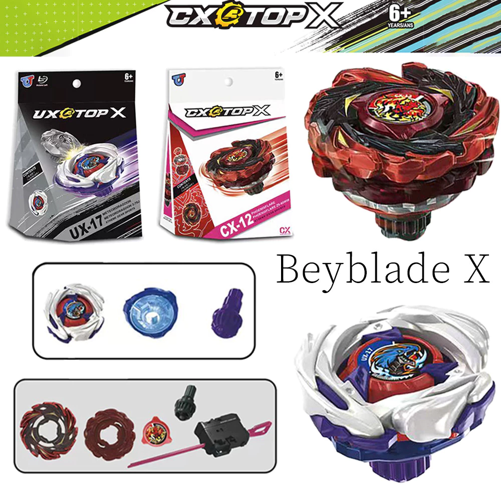 Beyblade X Series CX-12 Phoenix Flare UX-17 Meteor Dragoon Spinning Tops พร้อม Launchers สะสม Battle ของเล่นสําหรับของขวัญเด็ก