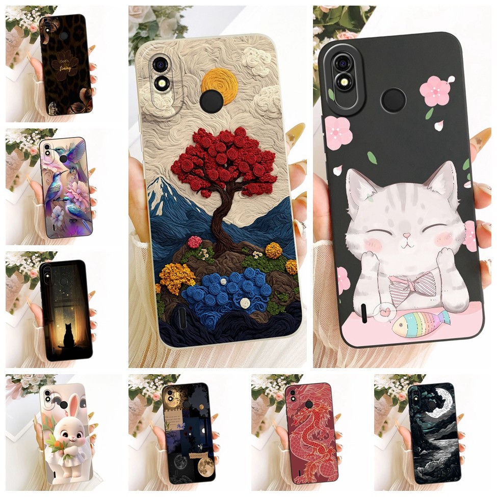 Tecno Pop 2 Plus Case Cover Luxury Fashion Cool Kawaii น่ารักทาสีปลอกซิลิโคน Tecno BA2 RB8S