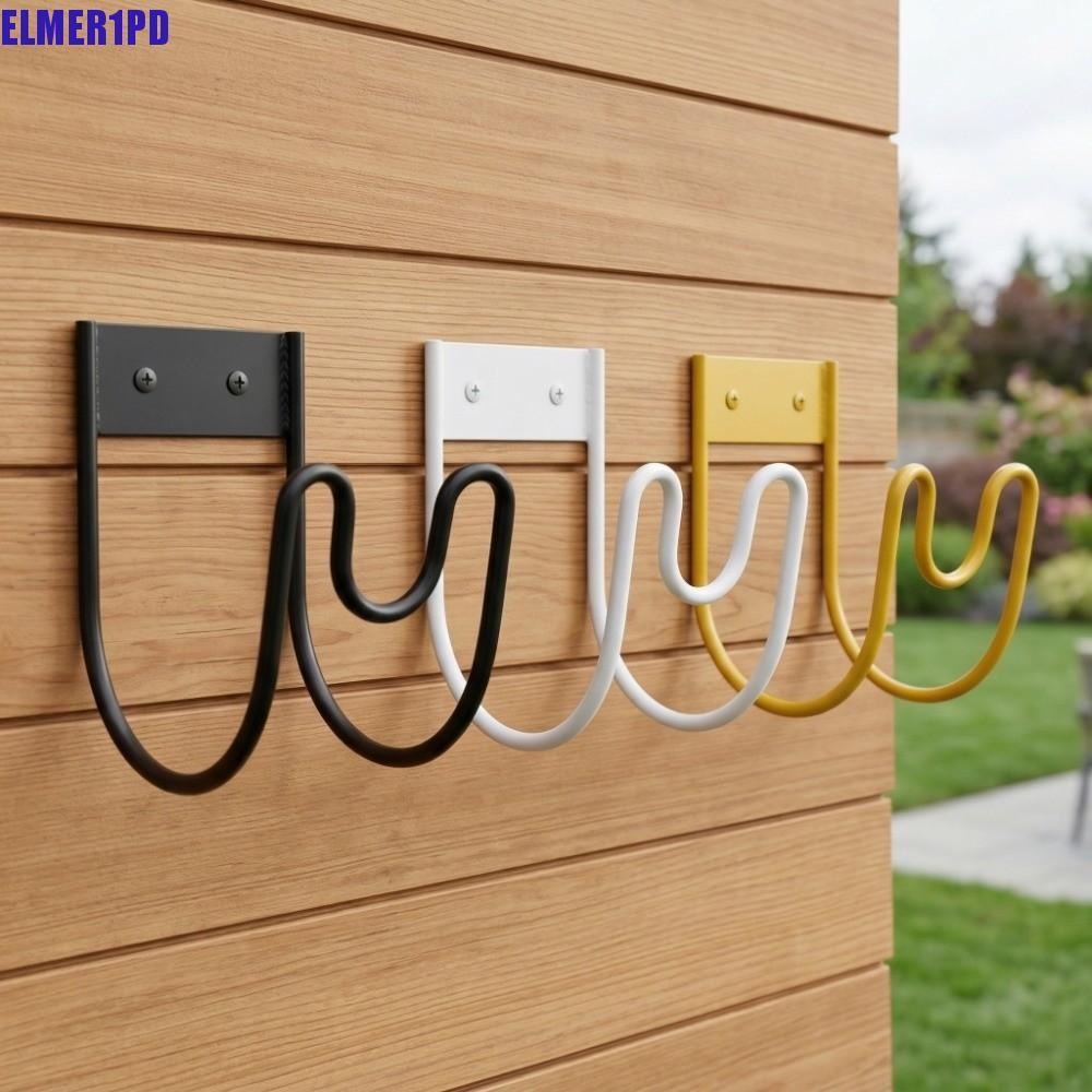 ELMER1PD ที่วางท่อสวน, Rust Proof Wall Mount Water Hose Rack, Flex Hose Hanger ทนทาน Heavy Duty ขนาดใหญ่พิเศษ Flex ท่อแขวนสวน
