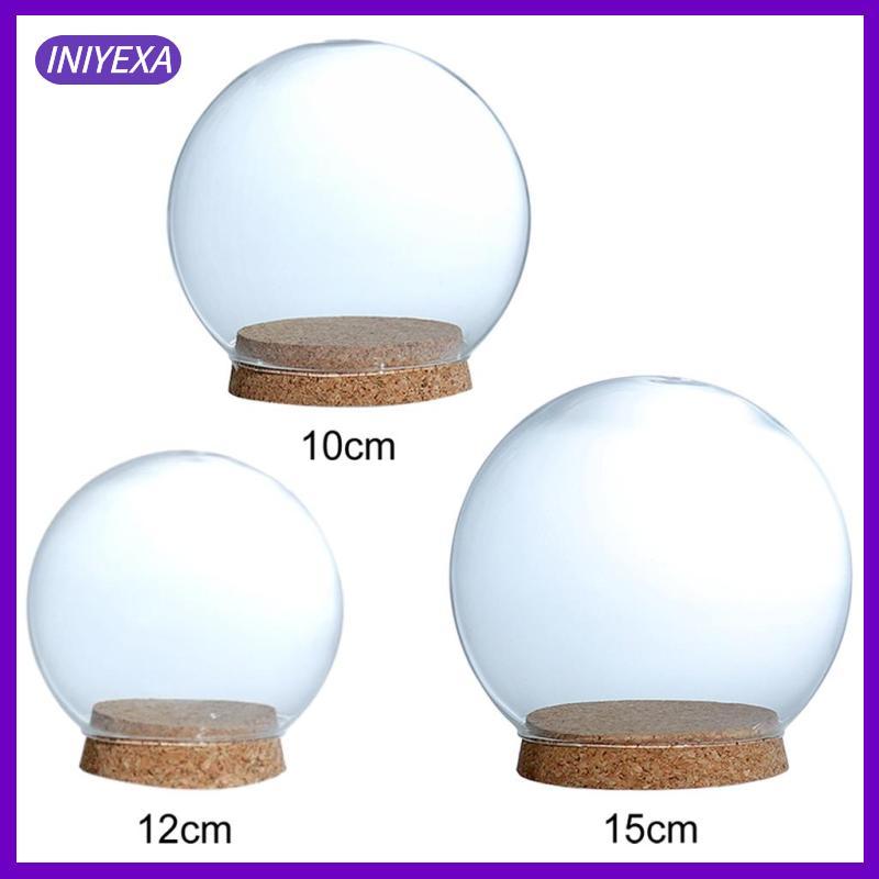[Iniyexa] Glass Dome/clache ของตกแต่งต่างๆ และอุปกรณ์เสริมพร้อมฐานของ