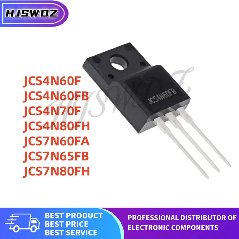 10 ชิ้น/ล็อต JCS4N60FB JCS7N80FH JCS7N65FB JCS4N80FH JCS4N70F JCS7N60FA JCS4N60F TO-220F หลอด MOSFET