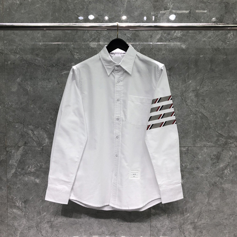 SBTB thombrowne New spring-summer diamond-patterned four-bar unisex oxford long-sleeve shirt
