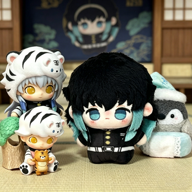 10 ซม.Demon Slayer Tokito Muichiro ตุ๊กตาน่ารักตุ๊กตาตุ๊กตาอะนิเมะของเล่นของขวัญสําหรับแฟนๆ