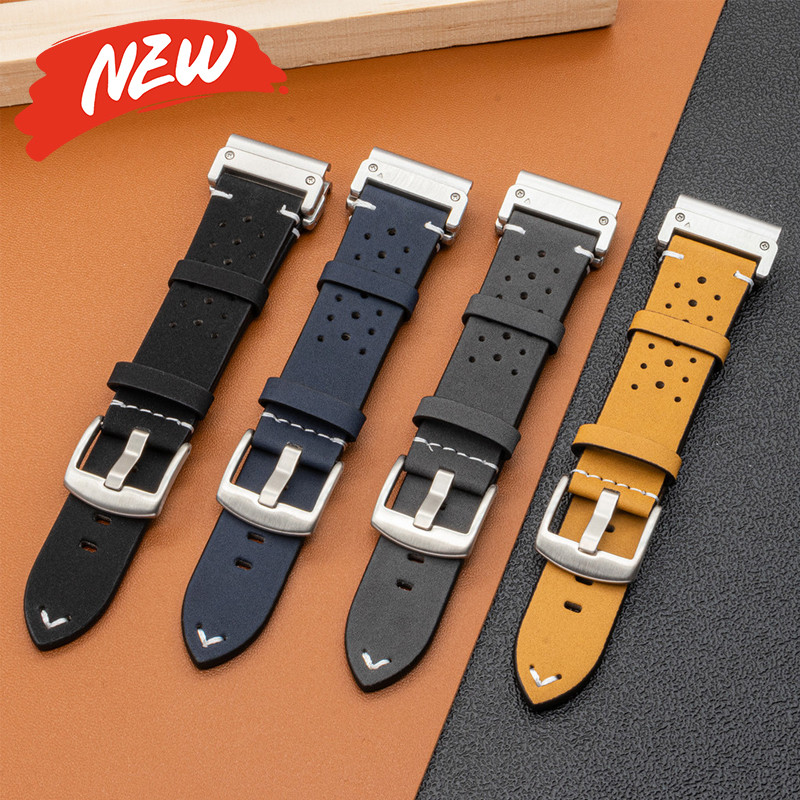 22 มม.26 มม.Quick fit สายหนังสําหรับ Garmin Enduro 3 Fenix 8 47 มม.51 มม.สร้อยข้อมือสําหรับ Garmin A