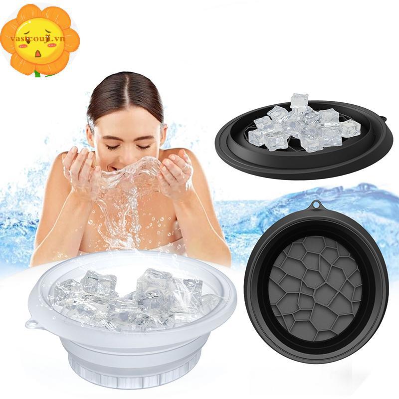 VASTJI ชามขนาดใหญ่สําหรับ Face Ice Bath ชามน้ําแข็งพับได้ชามซิลิโคนสําหรับจุ่มใบหน้า Ice Bath Ice Ba