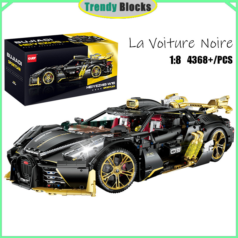 10631,Noire La Voiture Noire,Bugatti Building Blocks,Limited Edition Supercar,ของเล่นของขวัญสําหรับช