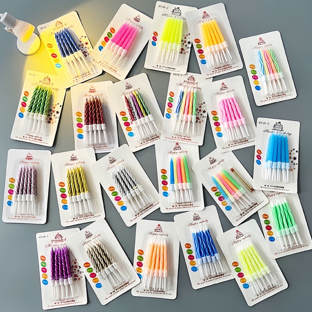10แท่ง 🔥ราคาขายส่ง🔥✅สายริบบอน✅ราคาถูกที่สุดในไทย‼‼ พร้อมส่งในไทยเทียนวันเกิด เทียนเเฟนซี เทียนปักเค้กวันเกิดแฟนซี