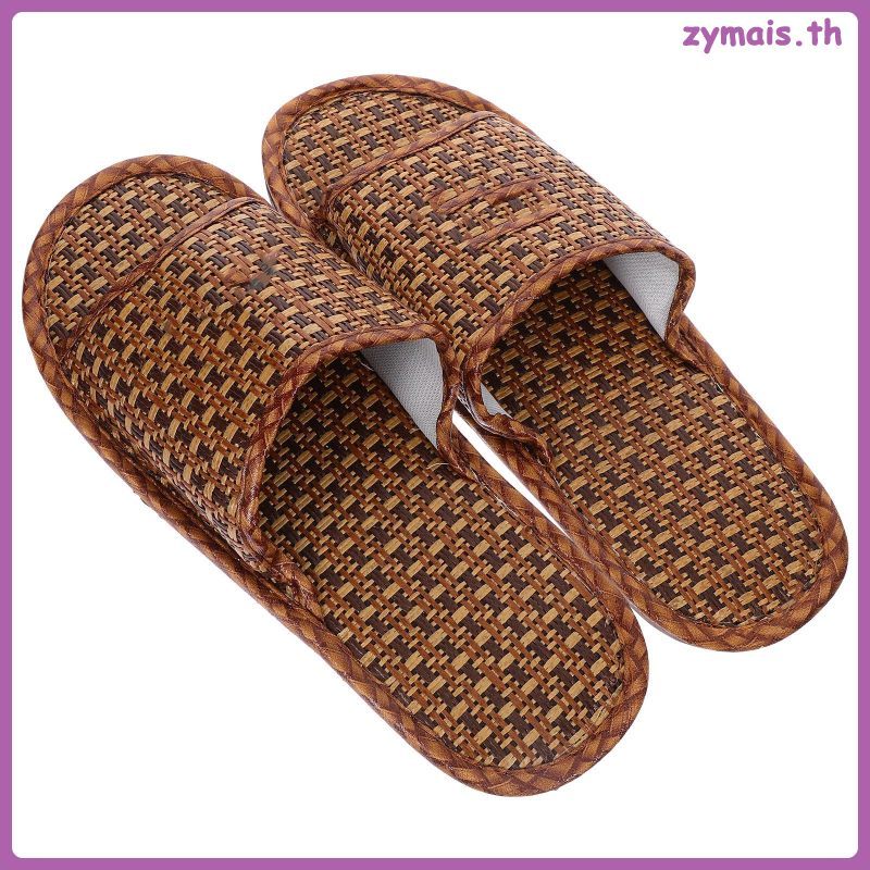น้ําหนักเบา Anti- Loafer Bamboo Upper Breathable สีน้ําตาลบ้านรองเท้าแตะ zymais