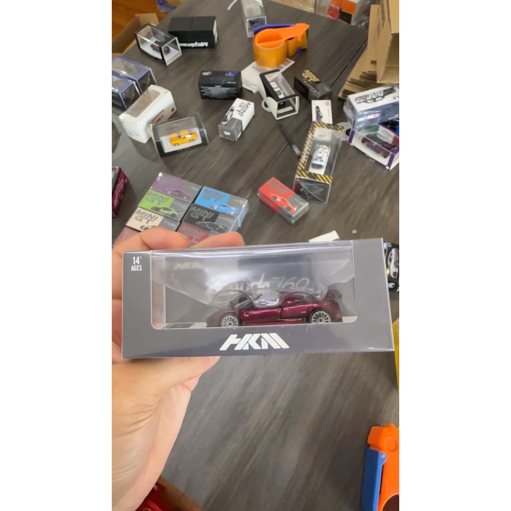HKM+1/64 Pagani+Pagani Zonda Zonda+760LH Metal Red Back Cover Can Open รายละเอียด Rich+Original Pack