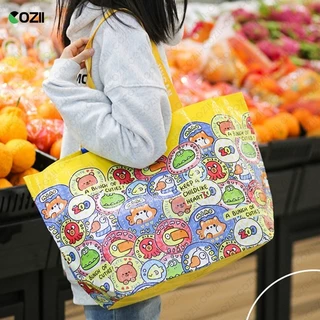 LoomLab กระเป๋ากระสอบ กันน้ำ shopping bag กระเป๋าผ้ากระสอบ แนวอิเกีย ikea กระเป๋าช้อปปิ้งกันน้ำ ถุงใบใหญ่ ใบเล็ก