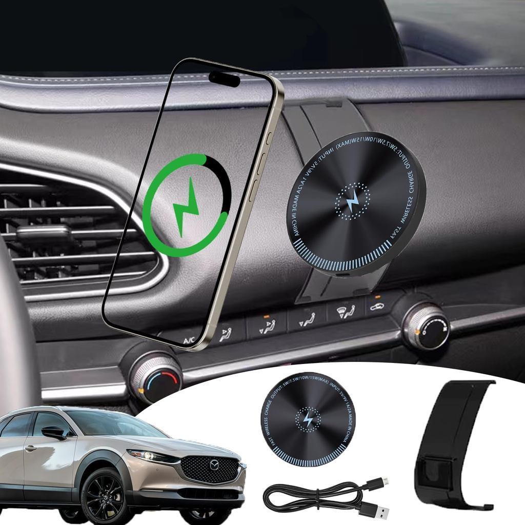 สําหรับMazda CX30 โทรศัพท์,15Wแม่เหล็กชาร์จไร้สาย,2025 MAZDA CX30 ผู้ถือโทรศัพท์,2025 Mazda CX30 อุป