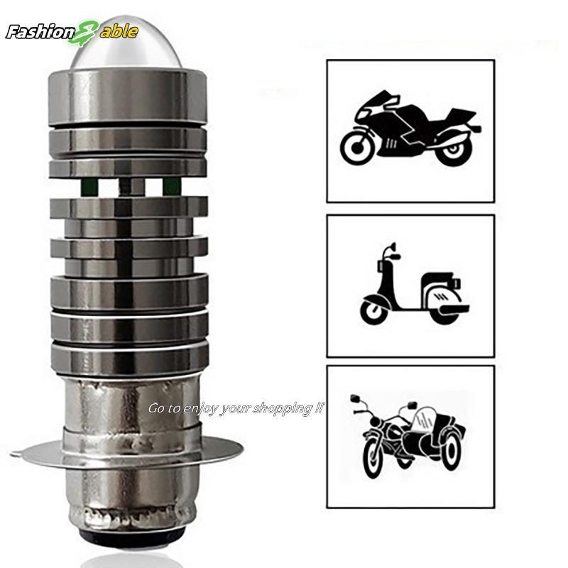 Fashion.shop03 Universal 12V Dual สีไฟหน้าหลอดไฟ P15D H6 PX15D LED ไฟหน้ารถจักรยานยนต์ H6 สกู๊ตเตอร์