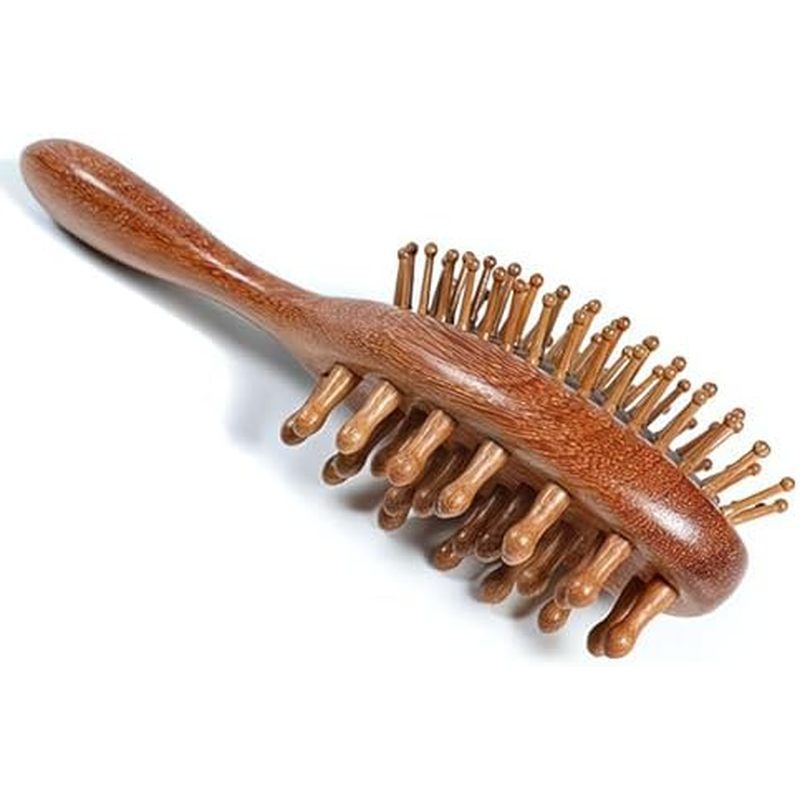 Scalp Massager Hair Growth Brush,Head Massager Scalp Stress Relax Dandruff Comb,Wooden Scalp Exfolia