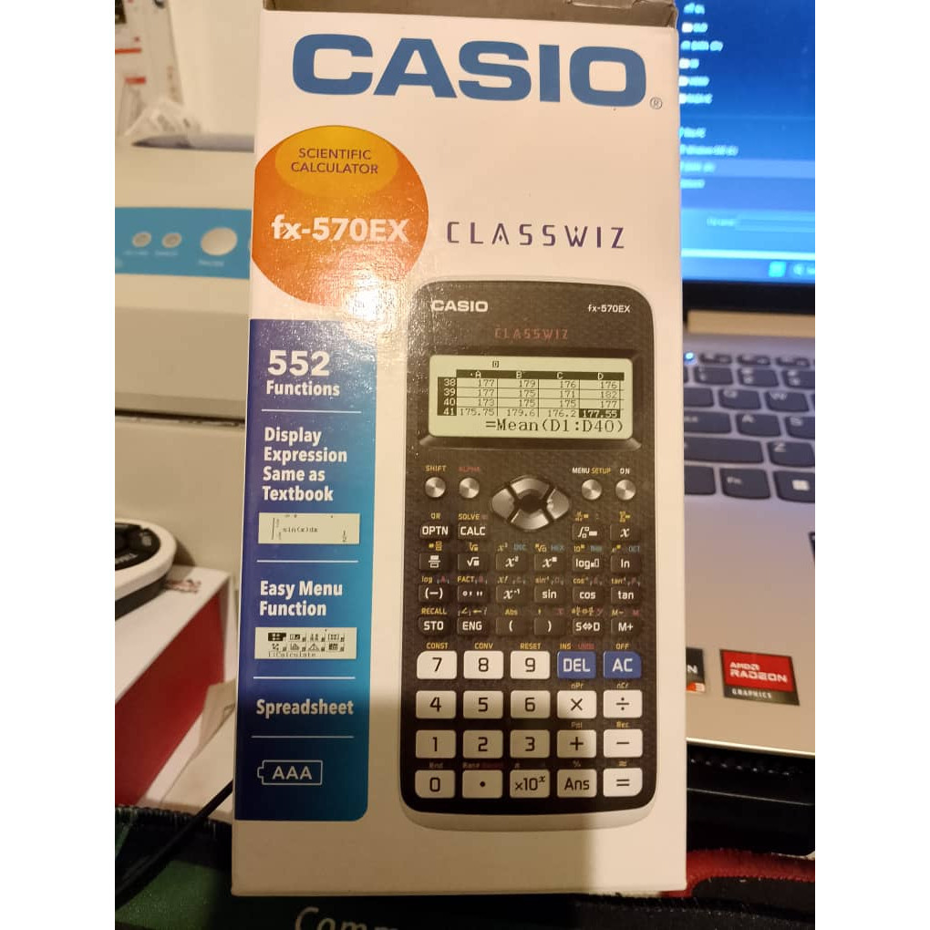 เครื่องคิดเลขวิทยาศาสตร์ Kasio ClassWiz Series (รับประกัน 18 เดือน FX-570EX 991EX Marco) คําอธิบาย