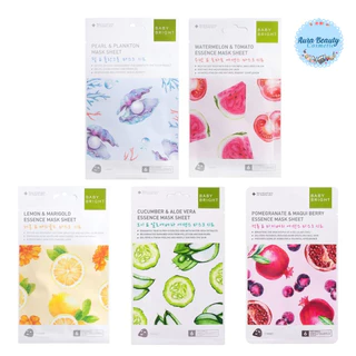 (6แผ่น/กล่อง) Baby Bright Essence Mask Sheet มาสก์หน้า เบบี้ไบร์ท ชุ่มชื้น ผิวดูใส เรียบเนียน มีหลายสูตร