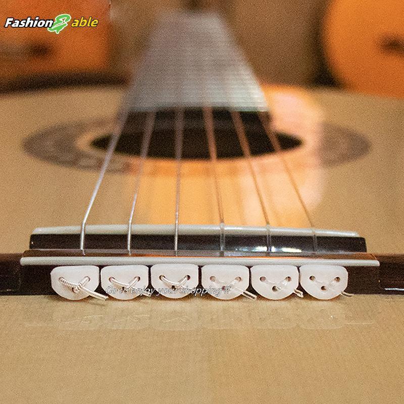 แฟชั่น.shop03 12 ชิ้น/เซ็ตกีตาร์คลาสสิก String Retainer String Guide String Bule Triple-มุม Chord Ti