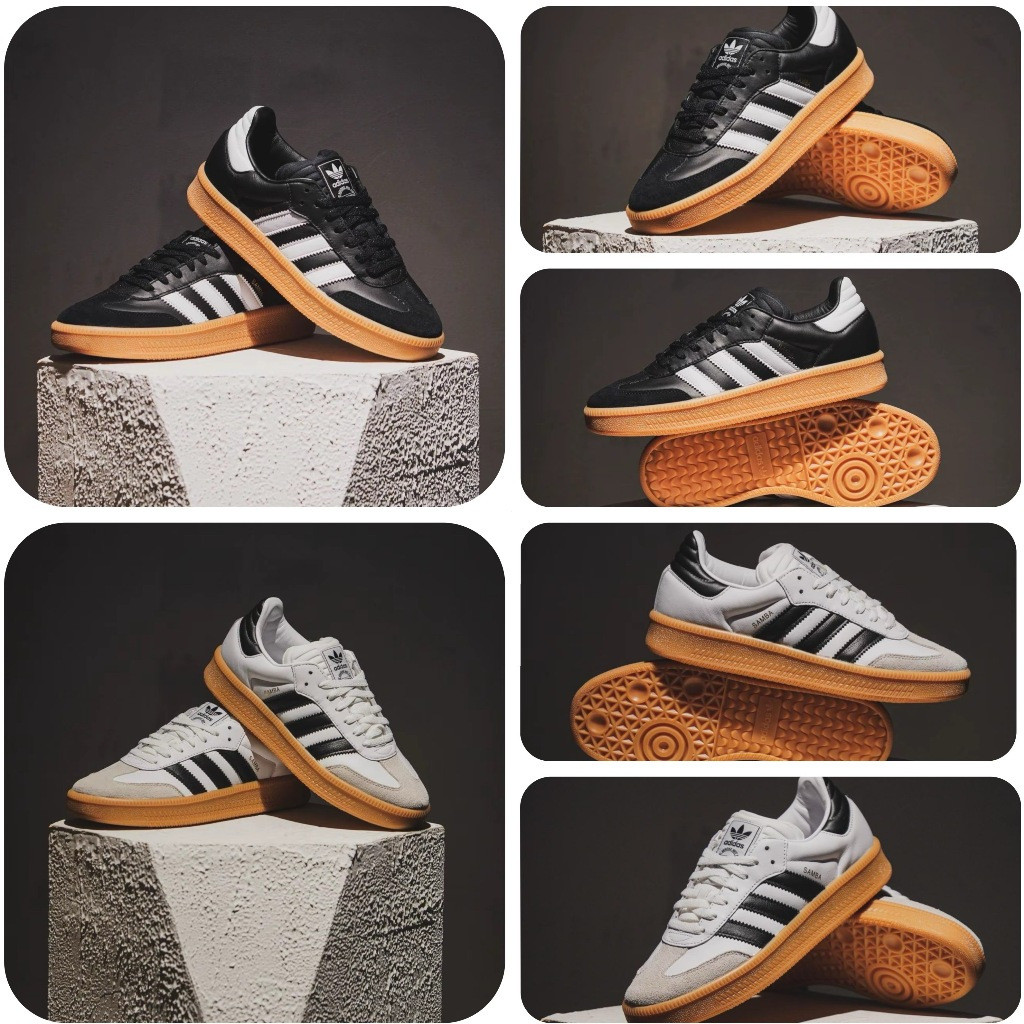 Adidas Samba XLG รองเท้าผ้าใบสำหรับคนทุกวัย สไตล์อินเทรนด์ กันลื่น IE1379 สีดำ IE1377 สีขาว