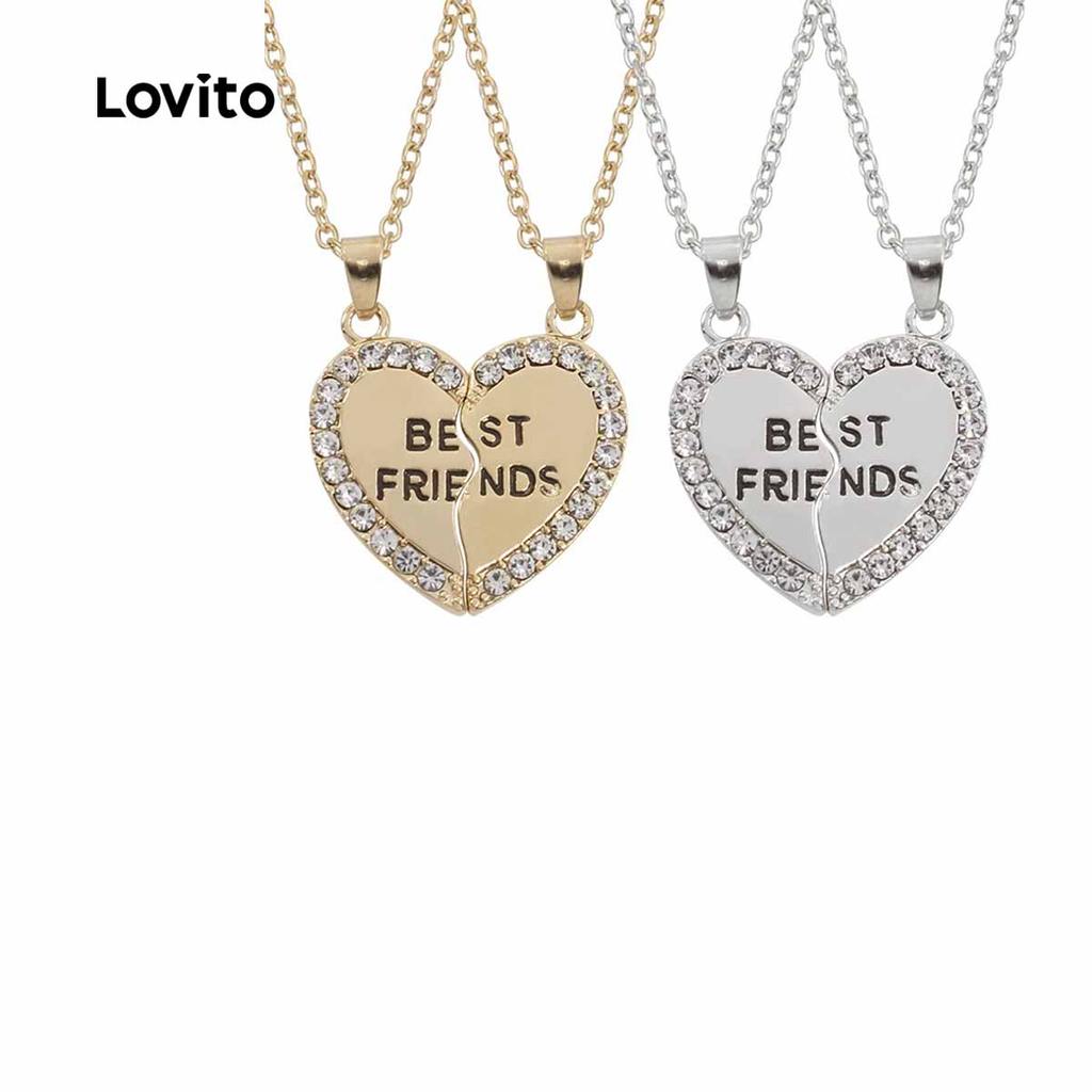 Lovito สร้อยคอพื้นผิว LCS31A233