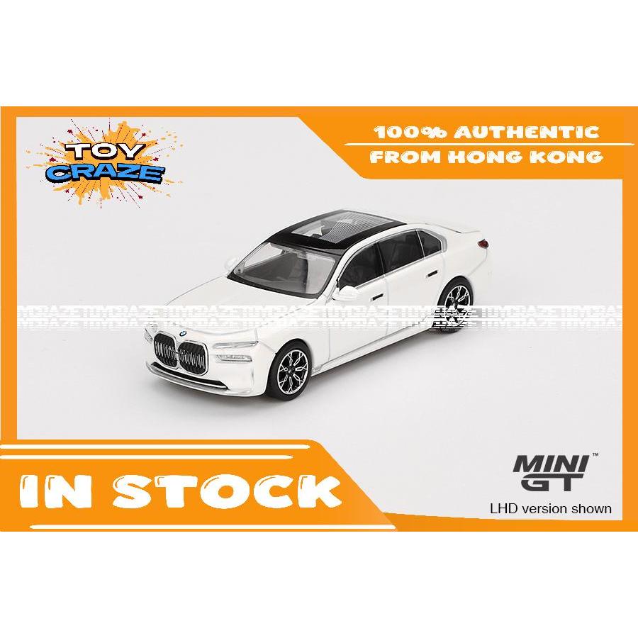 [Authentic] Mini GT #819 BMW i7 xDrive60 Mineral White RHD Diecast Model Car