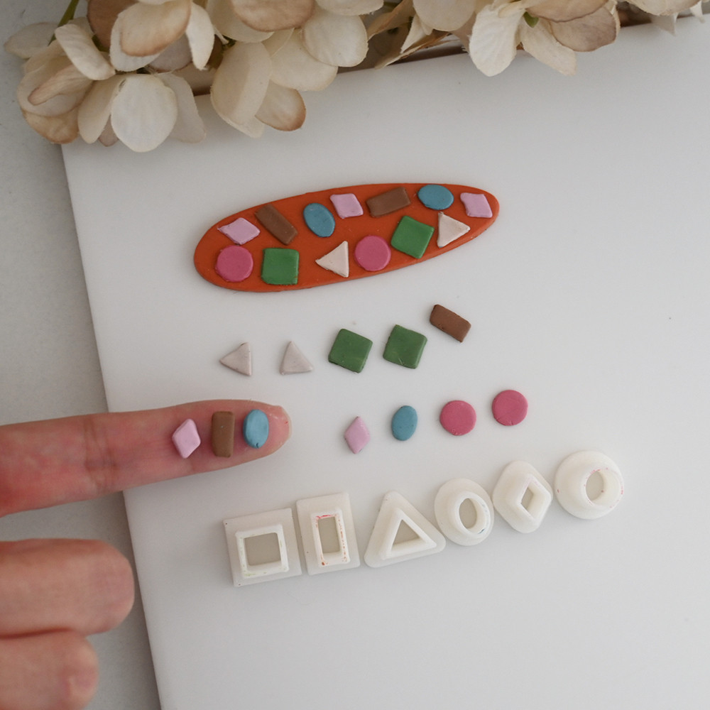 6 ชิ้น/เซ็ต Mini Basic Geometric Polymer Clay Cutters Miniature Square/Triangle Soft เครื่องปั้นดินเผา Clay ต่างหูตัดจี้ Make Tool