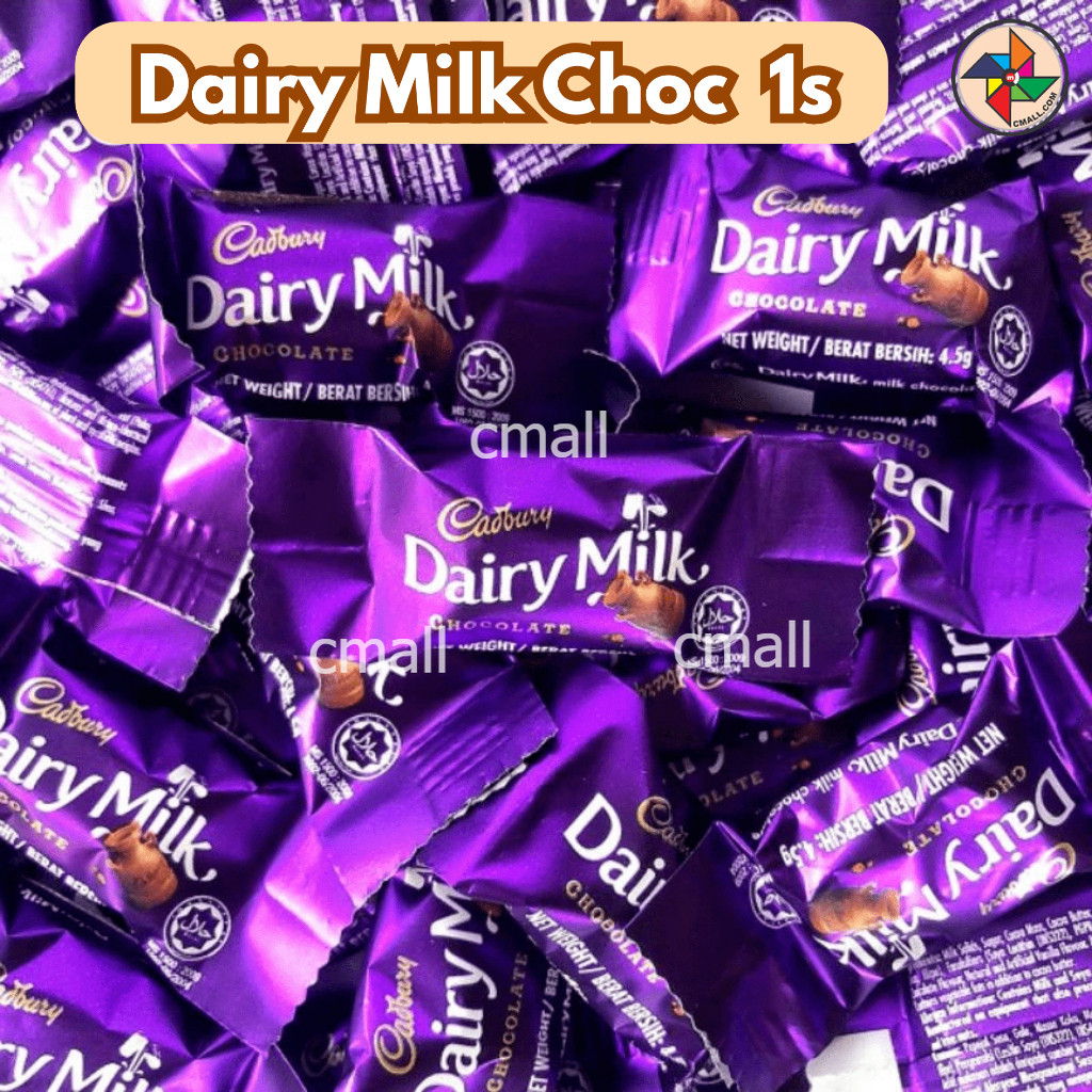 [HALAL] Cadbury Dairy Milk Chocolate 1 ชิ้น Smooth Creamy Milk Chocolate Classic Everyday Treat