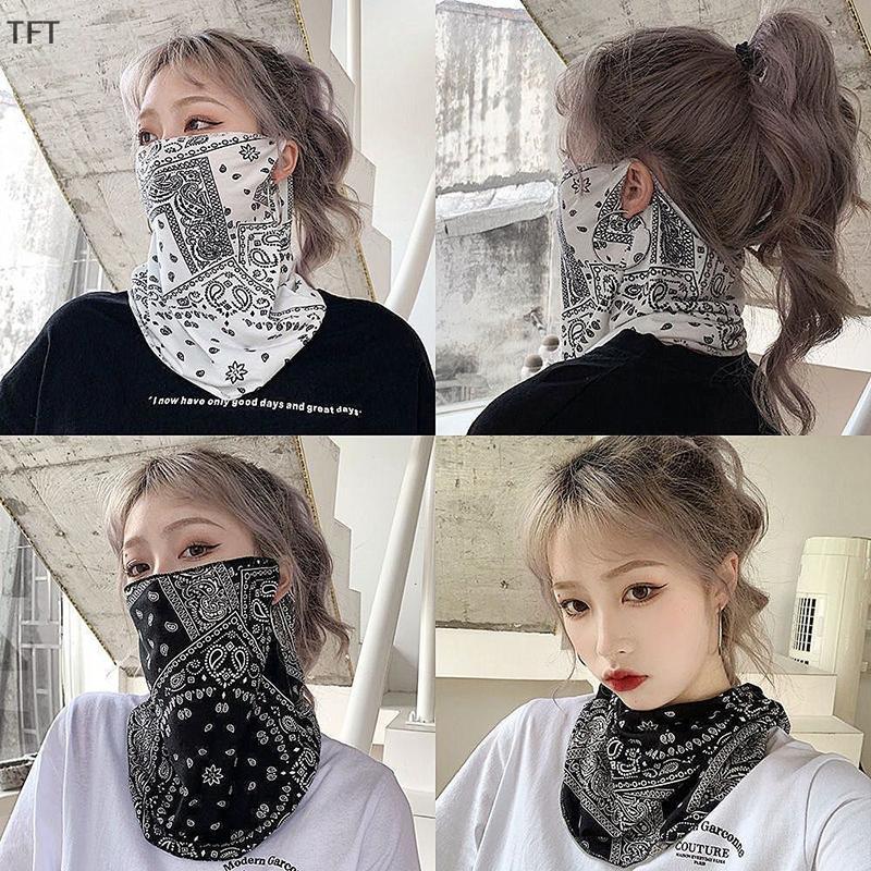 (FTT) หน้ากากพังค์สำหรับผู้ชายผู้หญิงผ้าพันคอป้องกันยูวีใหม่คอสำหรับฤดูร้อน