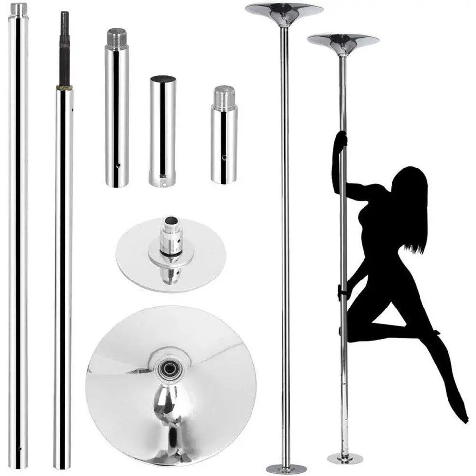 Dancing Fitness Pole 45mm Training Portable 360 Spin Dance Sport Exercise Bar Club Kit