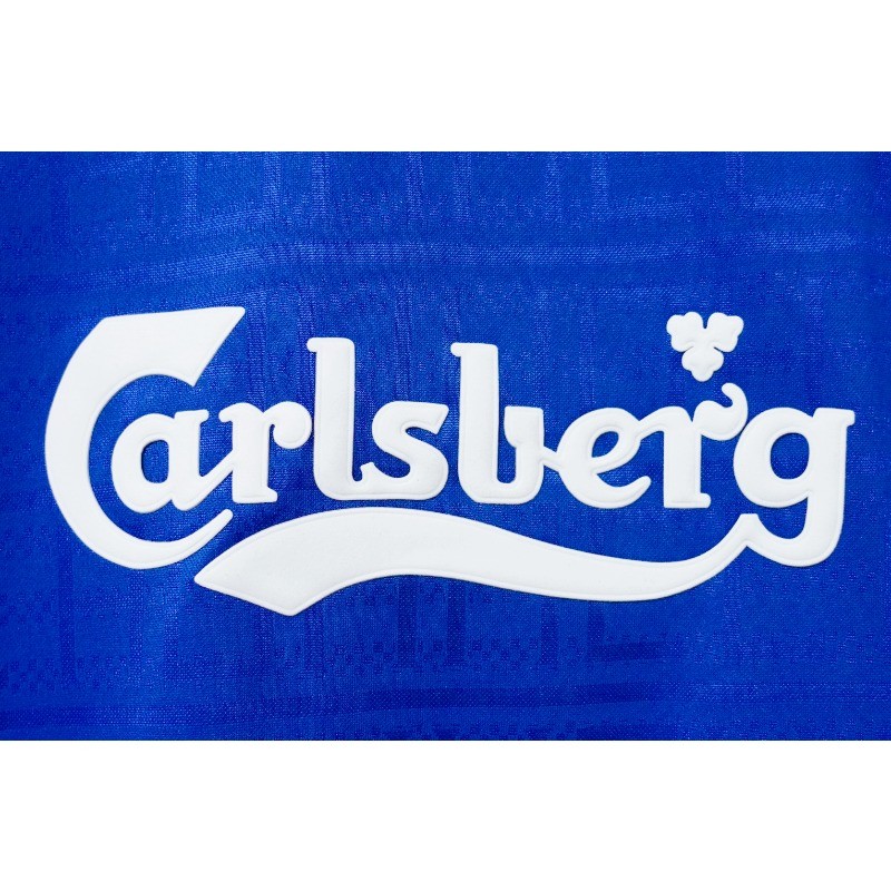 เสื้อฟุตบอลแขนสั้นสไตล์เรโทร สีน้ำเงิน สำหรับทุกขนาด - รูปที่ 4