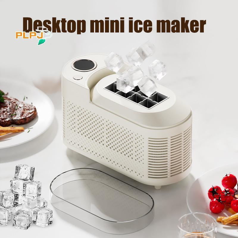 PLPJ Mini เครื่องทําน้ําแข็งไฟฟ้าสําหรับบาร์ Home Kitchen Office Outdoor Camping แบบพกพาเครื่องทําน้