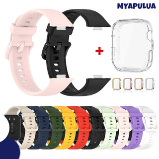 สายรัดซิลิโคนกรณี TPU for Huawei Watch Fit 4 /3 ผู้ป้องกันหน้าจอโปร่งใสครอบคลุมสายรัดข้อมือปรับได้ for Huawei Fit 4 /3