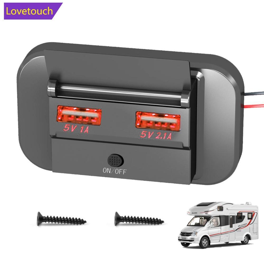 LOVETOUCH รถ Bus Charger ซ็อกเก็ตอะแดปเตอร์ QC3.0 Quick Charge PD ประเภท C Dual USB พอร์ต 12 V/24 V 