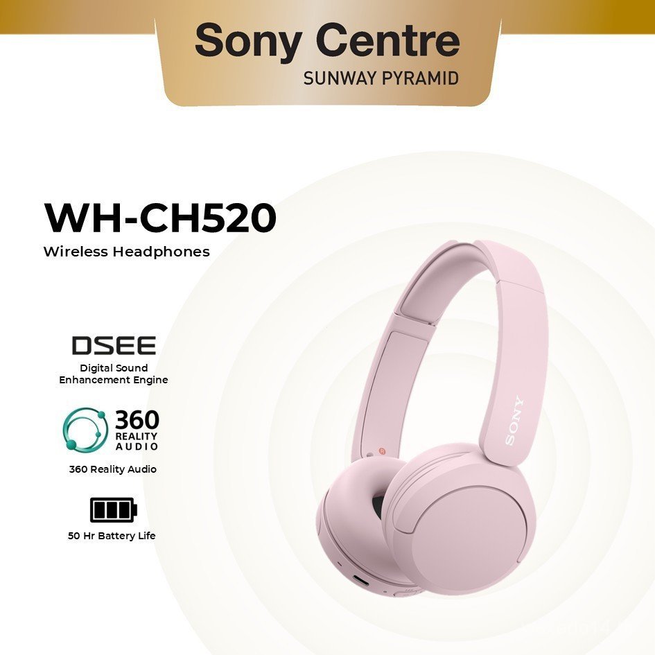 หูฟังไร้สาย Sony WH-CH520 CH520 | การเชื่อมต่อบลูทูธ | แบตเตอรี่ 50 ชั่วโมง | ช520