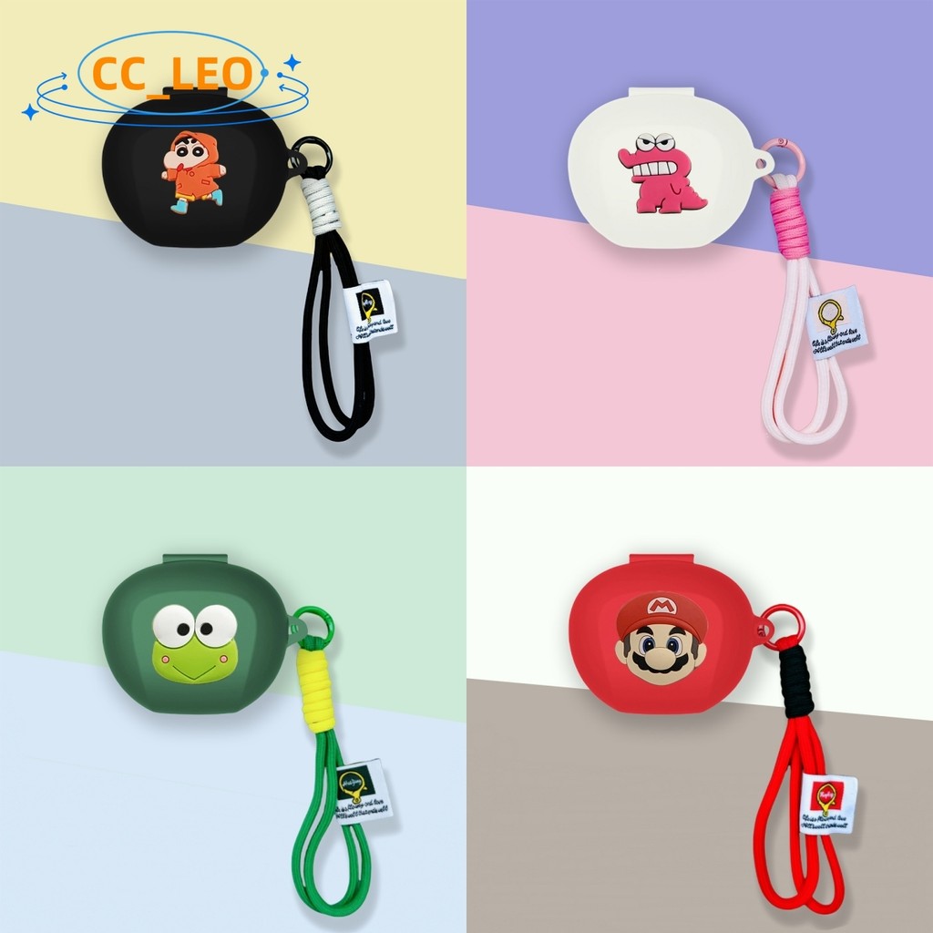 for EDIFIER NeoBuds Pro3 Case Cute Panda Mario Lanyard Cartoon Silicone Soft Case Suitable for EDIFI