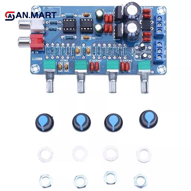 AN.MART NE5532 สเตอริโอ Pre-amp Preamplifier Tone Board เสียง 4 ช่องโมดูลเครื่องขยายเสียง TH