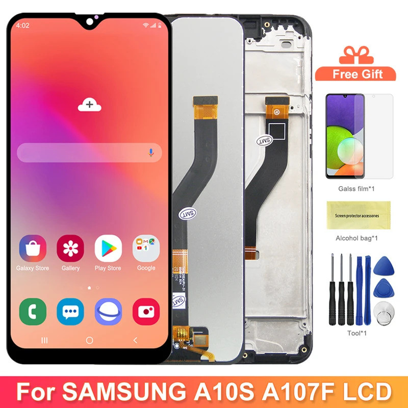 6.2 A10S หน้าจอกรอบ,สําหรับ Samsung Galaxy A10S A107 A107F A107M A107F/DS จอแสดงผล Lcd Touch Screen 