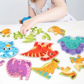 จิ๊กซอว์จับคู่ ปริศนาสำหรับเด็ก 6 รูปทรง Matching Puzzles สีสันสดใส ของเล่นเด็ก