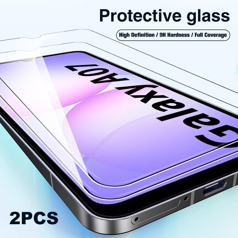 SAMSUNG สําหรับSamsung Galaxy A07 A06 A05 A04 A05S A04E A04S A57 A37 A16 A14 4G A56 5Gกระจกนิรภัยโปร่งใสราคาไม่แพง2แพ็คพรีเมี่ยมHDป้องกันหน้าจอลายนิ้วมือปลดล็อค